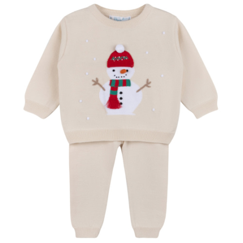 Boys Christmas Knit Set with Snowman design I Feltman Brothers