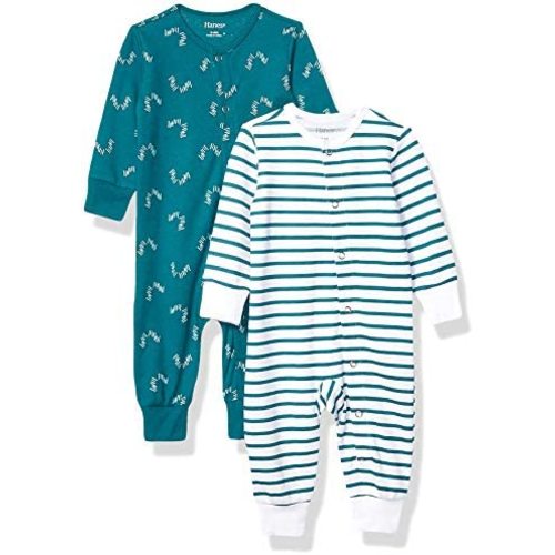 Hanes Baby Hanes Baby Sleep & Play Suits, Ultimate Flexy Pajamas For Boys' & Girls', 2-Pack