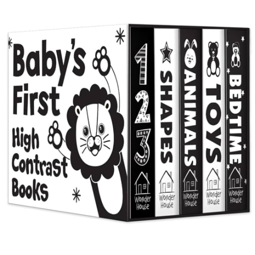 Baby’s First High-Contrast Books Boxed Set [Box Set of 5] - Age Group: 0+ / Black and White Tummy Time Books /Illustrated Board Book for Kids/Toddlers / (High Contrast Board Books)