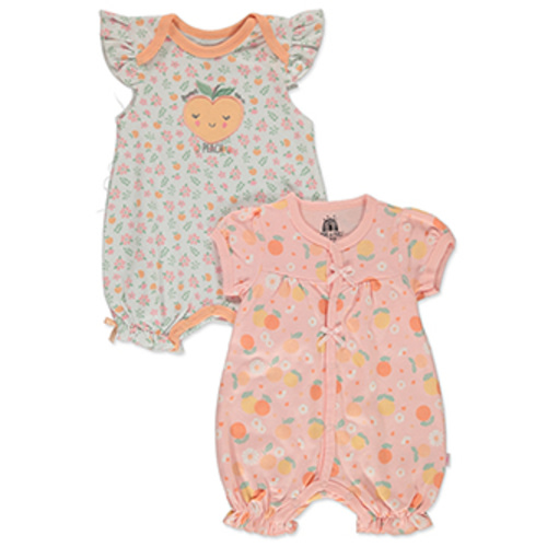 Millie & Myles Baby Girls' 2-Pack Rompers