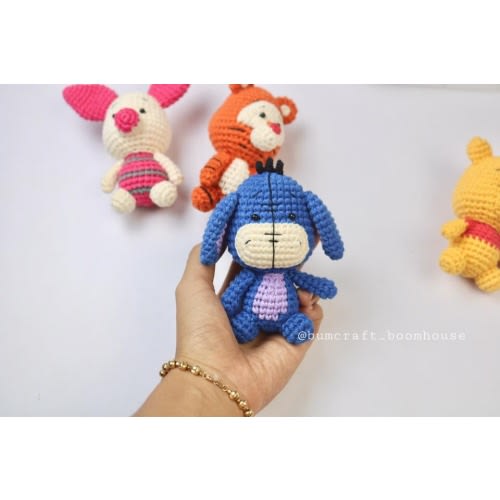 Crochet pooh and friends set or pooh, tigger, eeyore, piglet, lumpy, kanga, roo, rabbit baby shower decor