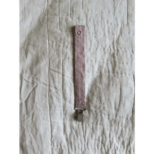 Pacifier clip berry stripe
