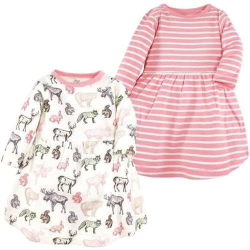 Luvable Friends Touched by Nature Long-Sleeve Dresses 2pk