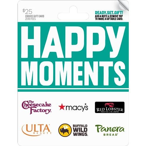 Multi-Brand Choice Cards Happy Moments Gift Card $25