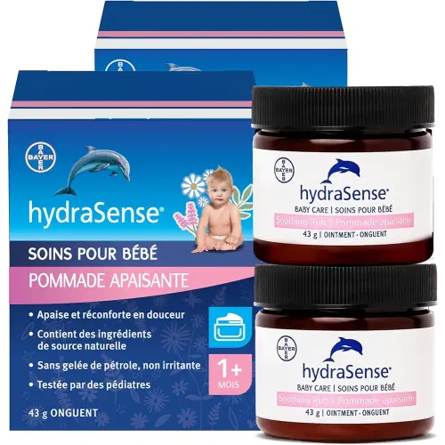 hydraSense Baby Care Soothing Rub – Gently Soothes & Comforts, Petrolatum-free, Non-irritating, Made with Naturally Sourced Ingredients Eucalyptus, Lavender & Chamomile, Pediatrician Tested (2x43g)