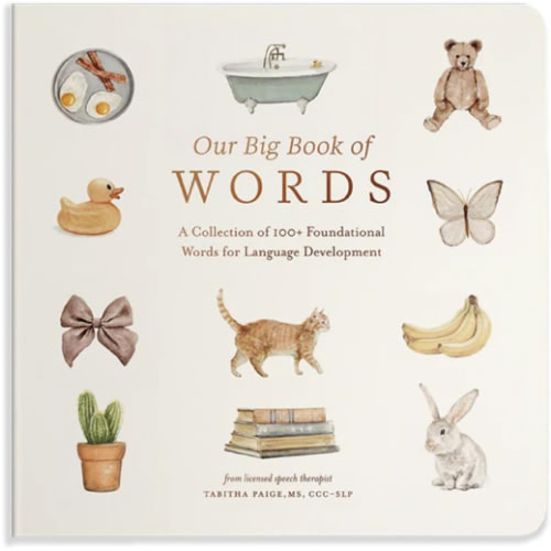 Our Big Book of First Words: A Collection of 100+ Foundational Words for Language Development (Tabitha Paige Children's Book Series)