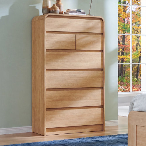 Ebern Designs Maud Modern 8 Drawers Dresser for Bedroom, 55" Wide Dressers & Chest of Drawers w/Curved Profile Design & Reviews | Wayfair