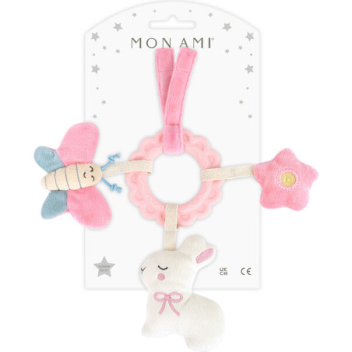 BUNNY & FRIENDS RING ACTIVITY TOY / PINK - MON AMI | Maisonette