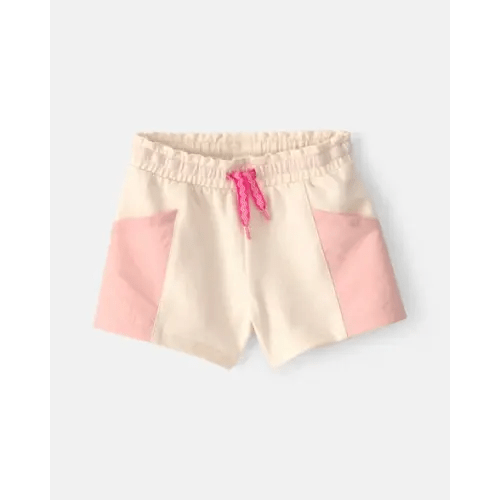 Baby Girl French Terry Shorts - Pink/Ivory | Carter's