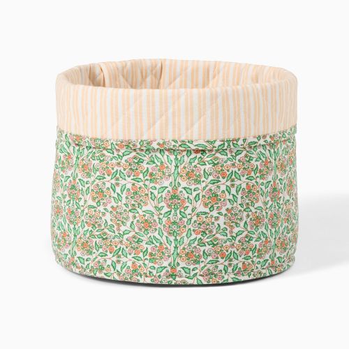 Pink Chicken Quilted Floral Bin