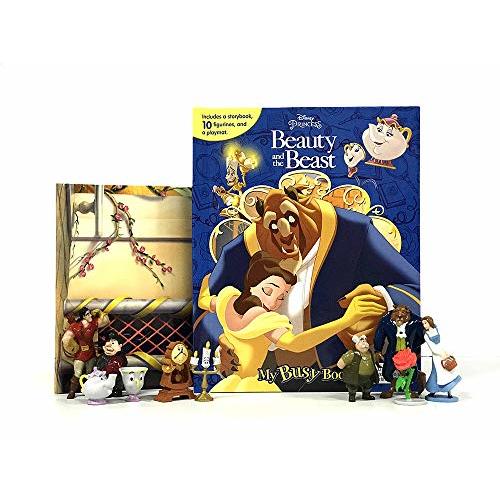 Disney Beauty and the Beast My Busy Books - Storybook, 10 figurines, playmat