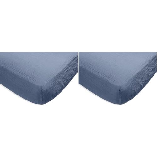 Softest Cotton Muslin Fitted Crib Sheet (Pack of 2)