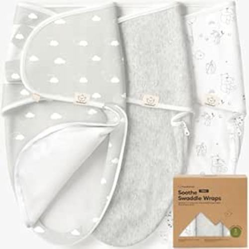 Baby Swaddle Sleep Sacks with Zipper - 3-Pack Swaddles for Newborns 0-3 Months, Infant, Baby Girls, Boys, Soft & Durable Newborn Sleep Sack, Easy Diaper Change Swaddling Blanket (Aspire, OS)