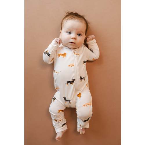 Zippered Romper in Dachshund