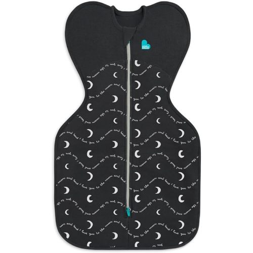 Love to Dream Swaddle UP, Baby Sleep Sack, Self-Soothing, Longer Sleep, Snug Fit Helps Calm Startle Reflex, New Born Essentials for Baby, Suitable for All Seasons, 5-8.5 lbs, Charcoal Moon Back