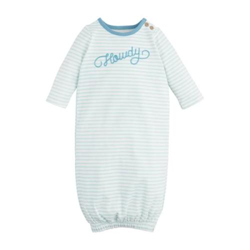 Blue Howdy Chainstitch Sleeper Gown
