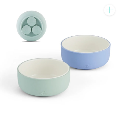 Porcelain Bowl with Silicone Suction Sleeves