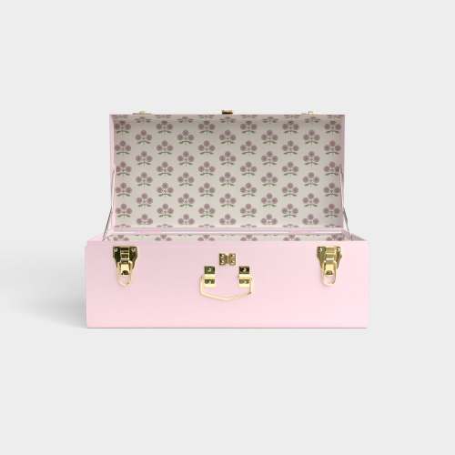 Petite Trunk - Pink - Field Floral in Mulberry / Embroidery