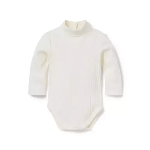 Baby Cream And Sugar Baby Ribbed Turtleneck Bodysuit by Janie and Jack