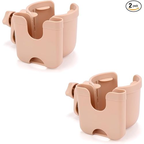 Accmor Stroller Cup Holder with Phone Holder, Bike Cup Holder, Universal Cup Holder for Uppababy Nuna Doona Strollers, 2-in-1 Cup Phone Holder for Stroller Bike Accessory
