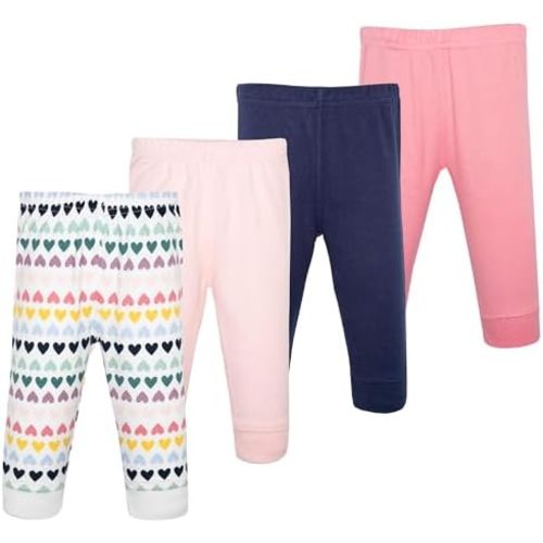Hudson Baby Basics Unisex Baby Comfy Cotton Pants 4-Pack