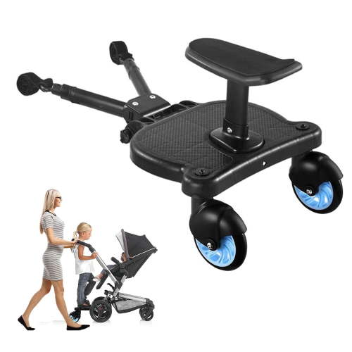 DERCLIVE, Universal Stroller Board, Blue, 2-in-1 Ride Seat