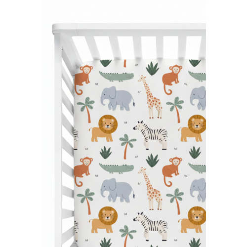 Safari Snuggles Crib Sheet