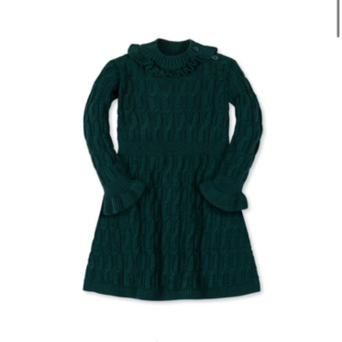 Organic Ruffle Edge Sweater Dress