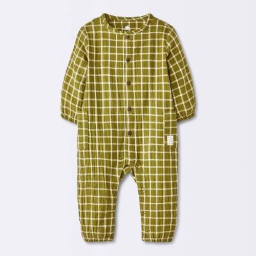 Baby Boys' Plaid Jumpsuit - Cloud Island™ Green 0-3M