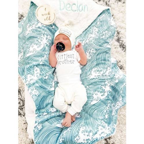 Waves Baby Blanket  Under the Sea Ocean Baby Blanket  - Etsy