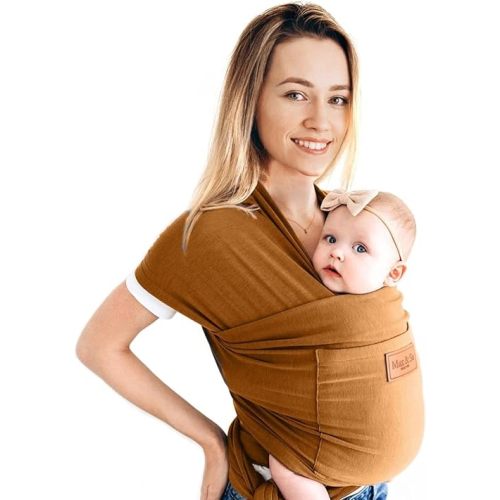 Baby Wrap Carrier - Premium Cotton Baby Carrier Wrap for Newborn to Toddler- Infant Carrier- Baby Holder One Size Fits All with Front Pocket by Max&so