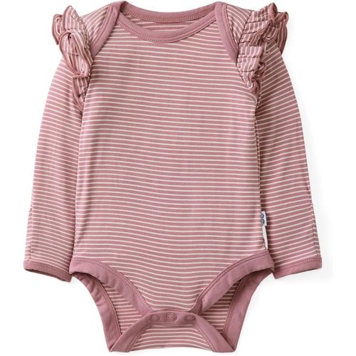 Little Sleepies Newborn Flutter Bodysuit, Viscose from Bamboo Long Sleeve Bodysuit for Baby Girl, Newborn Outfit Baby Clothes