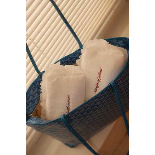 White Embroidered Diaper Bag Pouch