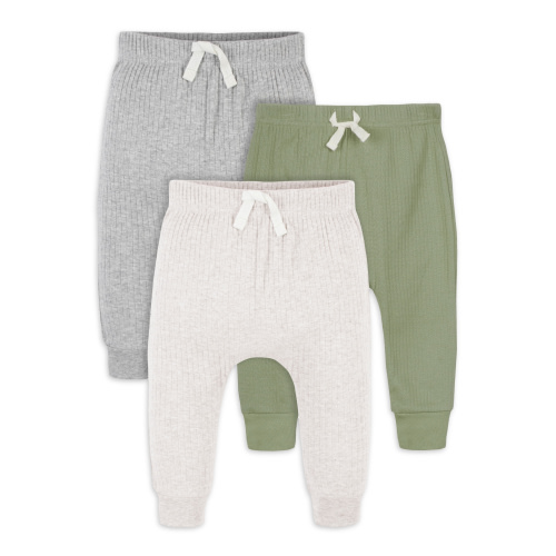 Modern Moments by Gerber Baby Boy Pants, 3-Pack (Newborn - 12M)