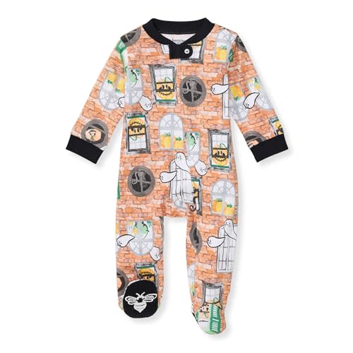 Burt's Bees Baby Boys' Sleep & Play PJs, 100% Organic Cotton One-Piece Zip Front Jumpsuit, Baby Boys Footie Pajamas & PJs