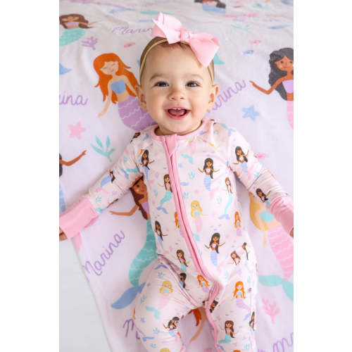 Convertible Zip Romper in Let's Be Mermaids | Caden Lane