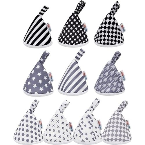 ALVABABY 10 Pcs Baby Boy Pee Covers, 2.76 * 2.76 In,Strong Water Absorption Pee Shield for Newborn Boy, 4-Layer Reusable Pee Cap, Diaper Changing Accessory for Baby Gift 10NGS01