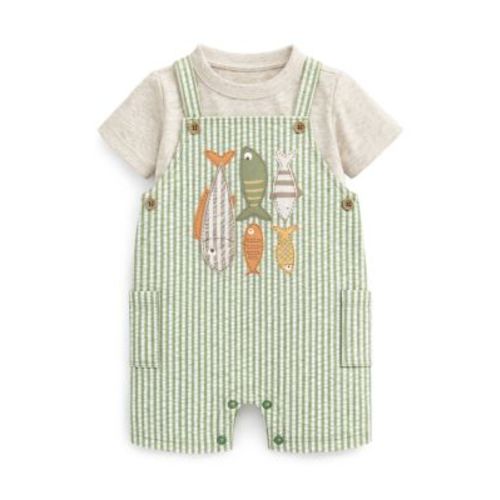 Baby Boys Fish Overalls Set