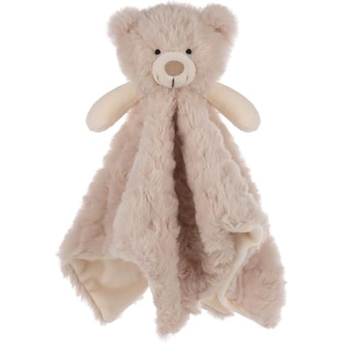 Apricot Lamb Cream Flower Bear Blanket Soft Loveys for Babies, Security Blanket for Baby Boy and Girl, Infant and Toddlers 13.8x13.8 Inches