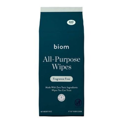 Biom Plant Based Refillable All Purpose Wipes - Fragrance Free - 60ct
