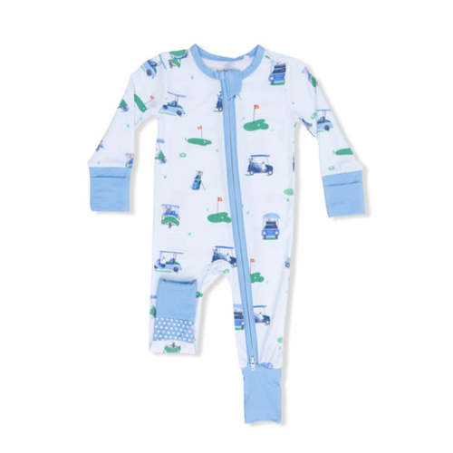 Vintage Golf Carts Blue - Romper. Size: Newborn