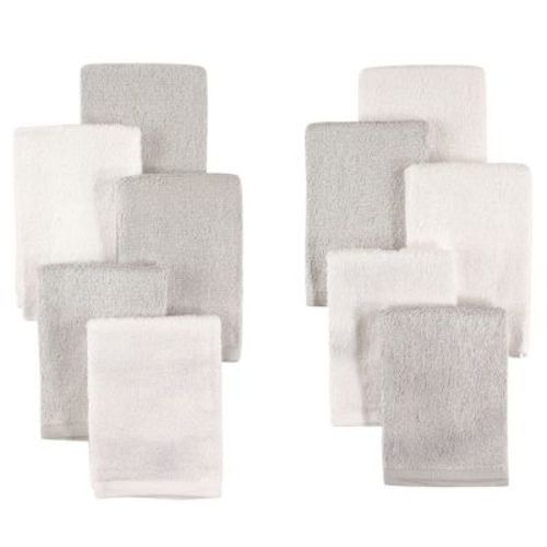 Little Treasure Baby Unisex Rayon from Bamboo Luxurious Washcloths, Gray White, One Size