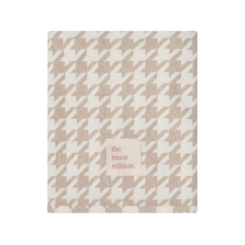 Houndstooth Linen Baby Blanket