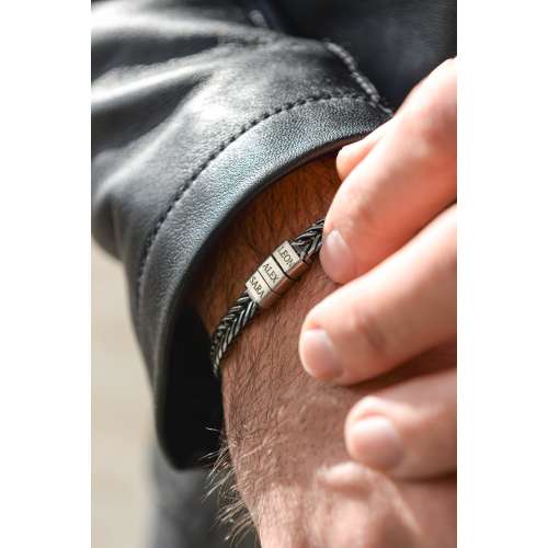 Father Gift, Custom Silver Bracelet For Dad With Kids Name, Personalize Daddy Bracelet, Family Jewelry, Famliy Name Bracelet, Husband Gift