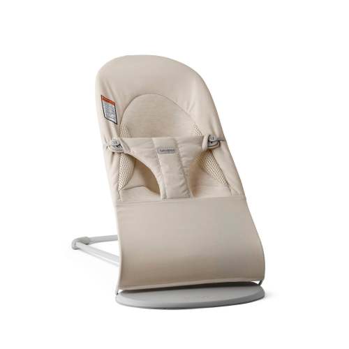 BabyBjörn Bouncer Balance Soft Tri-Fabric - Light Beige, Woven/Jersey, Tri-Fabric