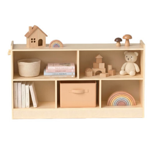 Ebern Designs 5-Tier Montessori Wood Shelf, Kids Storage Bookcase 32.6" L X 11" X 21" H | Wayfair