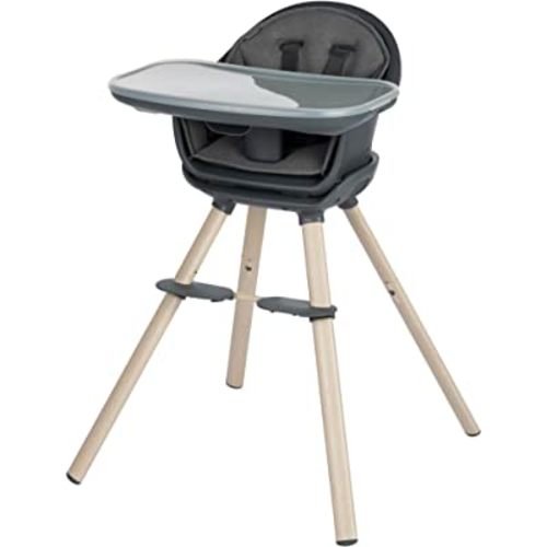 Maxi-Cosi Moa 8-in-1 High Chair, removable kitchen booster, converts to stool, table and chair, easy to clean, Beyond Graphite