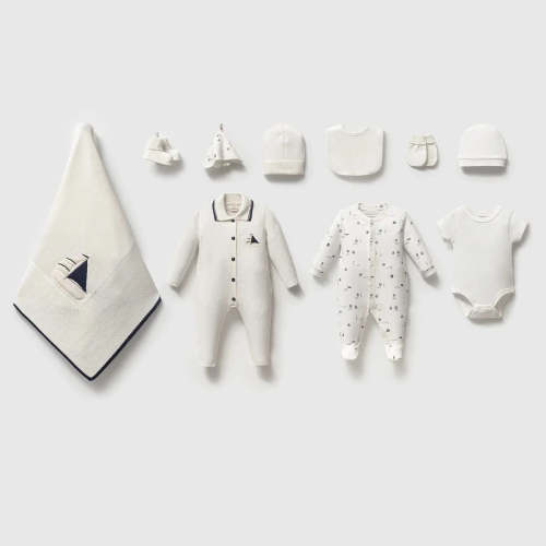 10-Piece Sailboat Newborn Layette Gift Set