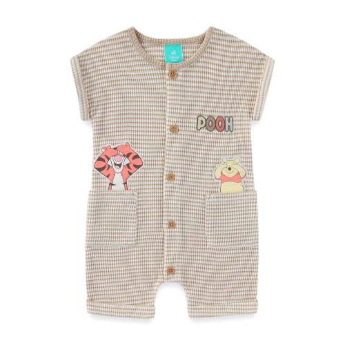 Disney Winnie the Pooh Tigger Button Up Waffle Knit Romper (Baby Boys), Sizes 6M-24M