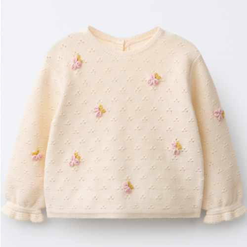 OPENWORK AND BOBBLE JUMPER - Ecru | ZARA United States